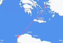 出发地 利比亚出发地 班加西目的地 希腊伊卡利亚岛的航班