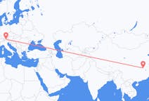 Flyg från Wuhan, Kina till Innsbruck, Österrike
