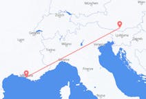Vluchten van Klagenfurt, Oostenrijk naar Marseille, Frankrijk