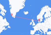Flights from Aarhus, Denmark to Paamiut, Greenland