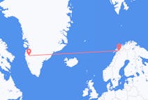 Flyg från Kangerlussuaq, Grönland till Narvik, Norge