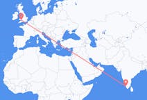 Flyreiser fra Kochi, India til Cardiff, Wales
