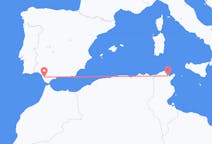 Loty z Tunis, Tunezja do Jereza, Hiszpania