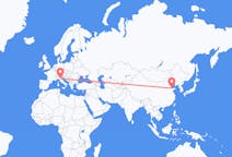 Flyreiser fra Dongying, Kina til Bologna, Italia