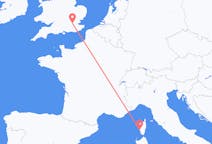 Flyg från London, England till Ajaccio, Frankrike