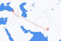 Flyrejser fra Jodhpur, Indien til Erzurum, Tyrkiet