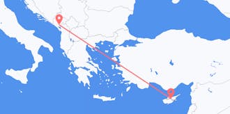 Flights from Cyprus to Montenegro