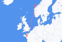 Loty z Ålesund, Norwegia do Nantes, Francja