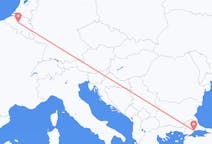 出发地 土耳其从 泰基尔达目的地 比利时布鲁塞尔的航班