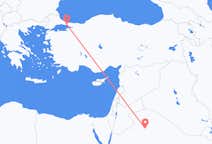 Flug frá Al-Jawf-héraði til Istanbúl