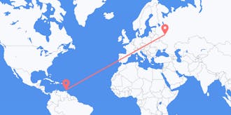 그레나다에서 러시아까지 운항하는 항공편