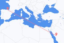 出发地 沙特阿拉伯出发地 麦地那目的地 西班牙毕尔巴鄂的航班