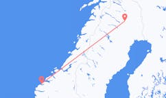 Vols depuis la ville de Gällivare vers la ville de Ålesund