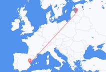 Vluchten van Riga, Pescara, Letland naar Valencia, Spanje