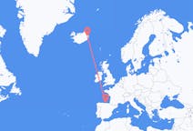 Loty z Egilsstaðir, Islandia do Santandera, Hiszpania
