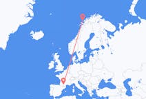 Flights from Andenes, Norway to Toulouse, France