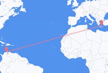 Flyreiser fra Riohacha, Colombia til Santorini, Hellas