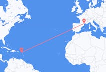 从圣基茨和尼维斯出发圣基茨岛目的地 法国貝濟耶的航班
