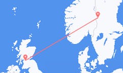 Vluchten van Glasgow, Schotland naar Rörbäcksnäs, Zweden