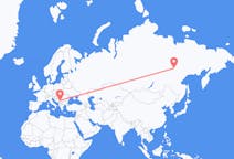 Fly fra Jakutsk til Kraljevo