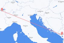 Flights from Podgorica in Montenegro to Geneva in Switzerland