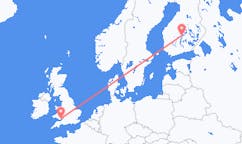 Flyrejser fra Cardiff til Jyväskylä