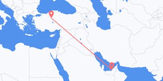 Flyg från Förenade Arabemiraten till Turkiet