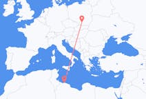 Flyg från Tripoli, Libyen till Krakow, Polen