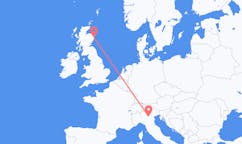 Flyg från Aberdeen, Skottland till Verona, Italien