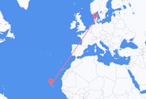 Flights from São Vicente in Cape Verde to Billund in Denmark