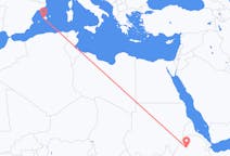 Flyreiser fra Bahir Dar, til Palma