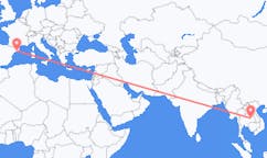 Flyg från Roi Et Province, Thailand till Barcelona, Thailand