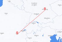 Flights from Nuremberg, Germany to Lyon, France