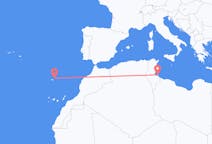 튀니지 제르바에서 출발해 포르투갈 포르투산투까지(으)로 가는 항공편