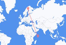 Flyrejser fra Mahé (Indien), Seychellerne til Luleå, Sverige