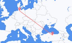 Flyrejser fra Tokat, Tyrkiet til Hamborg, Tyskland