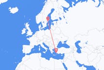 出发地 希腊出发地 卡林诺斯岛目的地 瑞典斯德哥尔摩的航班