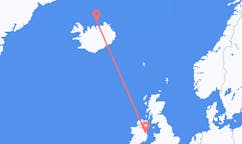 Vols de Grimsey, Islande pour Dublin, Irlande