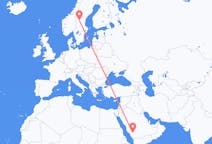 Flights from Bisha, Saudi Arabia to Sveg, Sweden