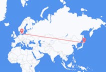 日本のから 釧路市、スウェーデンのへ マルメフライト