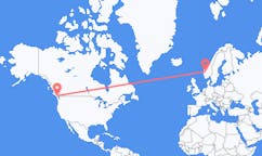 出发地 加拿大纳奈莫目的地 挪威松达尔的航班