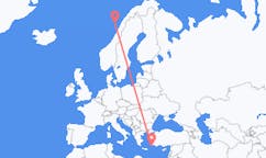 Flights from Røst, Norway to Rhodes, Greece