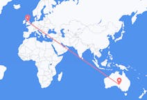 Flights from Olympic Dam, Australia to Manchester, England