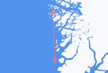 Voos de Innaarsuit, Groenlândia para Upernavik, Groenlândia