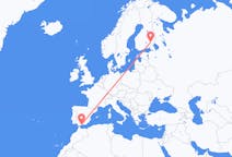 Loty z Savonlinna, Finlandia do Malagi, Hiszpania