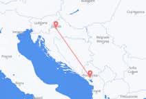 出发地 黑山出发地 波德戈里察目的地 克罗地亚萨格勒布的航班