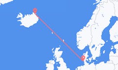 아이슬란드 토르쇼픈에서 출발해 독일 베스터란트로(으)로 가는 항공편
