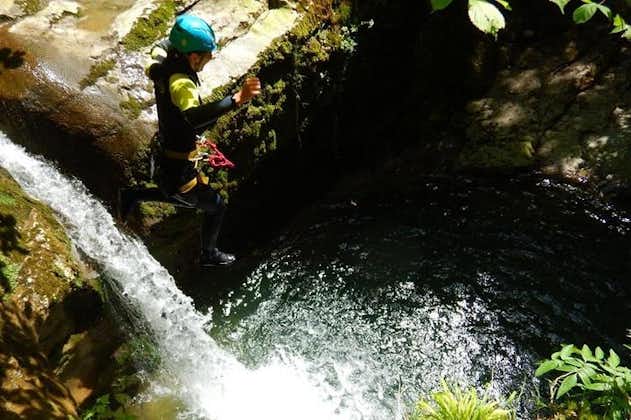 Sports canyoning in the Vercors near Grenoble