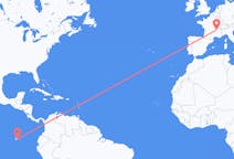 Flights from Baltra Island, Ecuador to Lyon, France