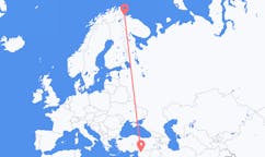 Flüge von Aleppo, Syrien nach Kirkenes, Norwegen